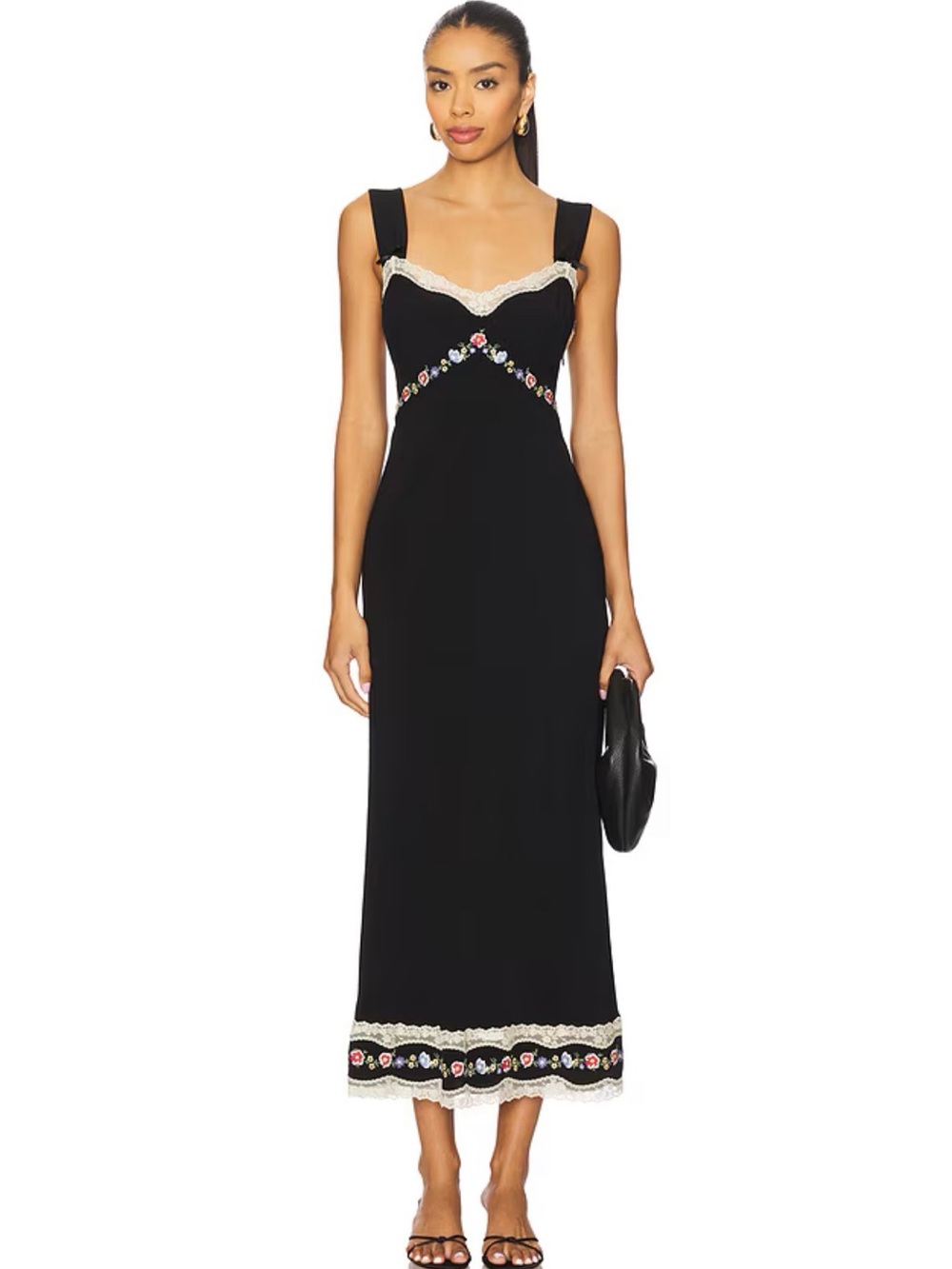 Rixo Lucie Bias-Cut Midi Slip Dress